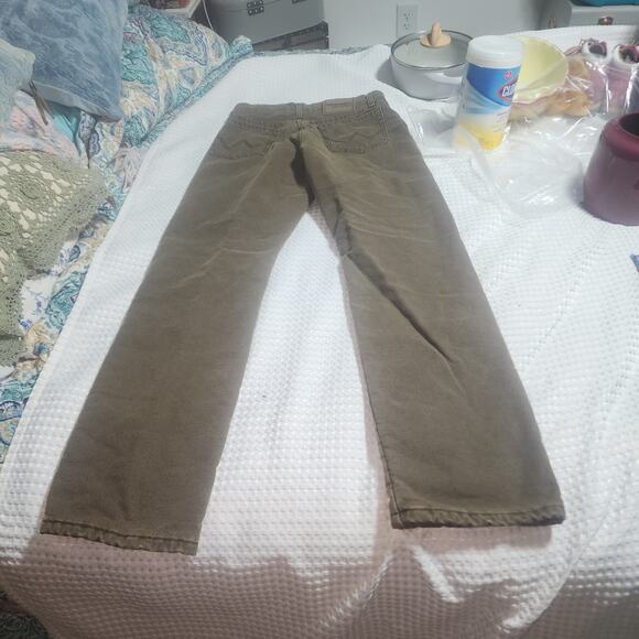 WRANGLER EUC MENS SZ 30 x 32 RUGGED WEAR FLEECE BROWN DENIM JEANS PANTS - Picture 5 of 6